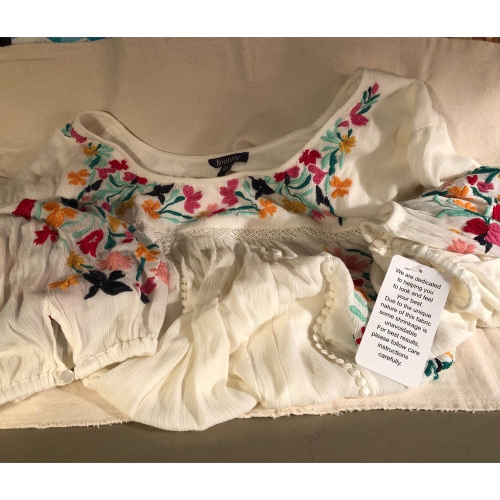 Roaman’s NWT Boho Peasant Tunic Wms plus sz 32W